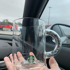 Starbucks glitter handle mug